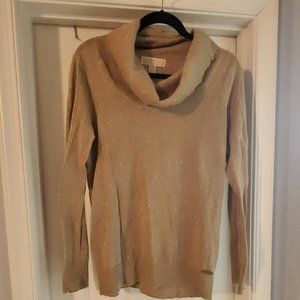 Michael Kors gold shimmery turtleneck sweater